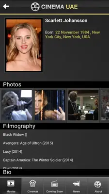 Cinema UAE android App screenshot 1